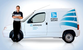 Prestador com o Carro Porto Seguro